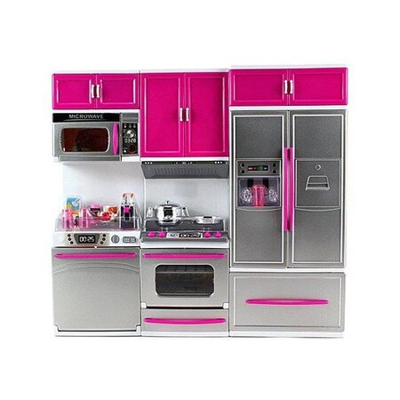 Az Trading & Import Az Import & Trading PSK54 Battery Operated Kitchen Playset - Refrigerator- Stove & Microwave PSK54